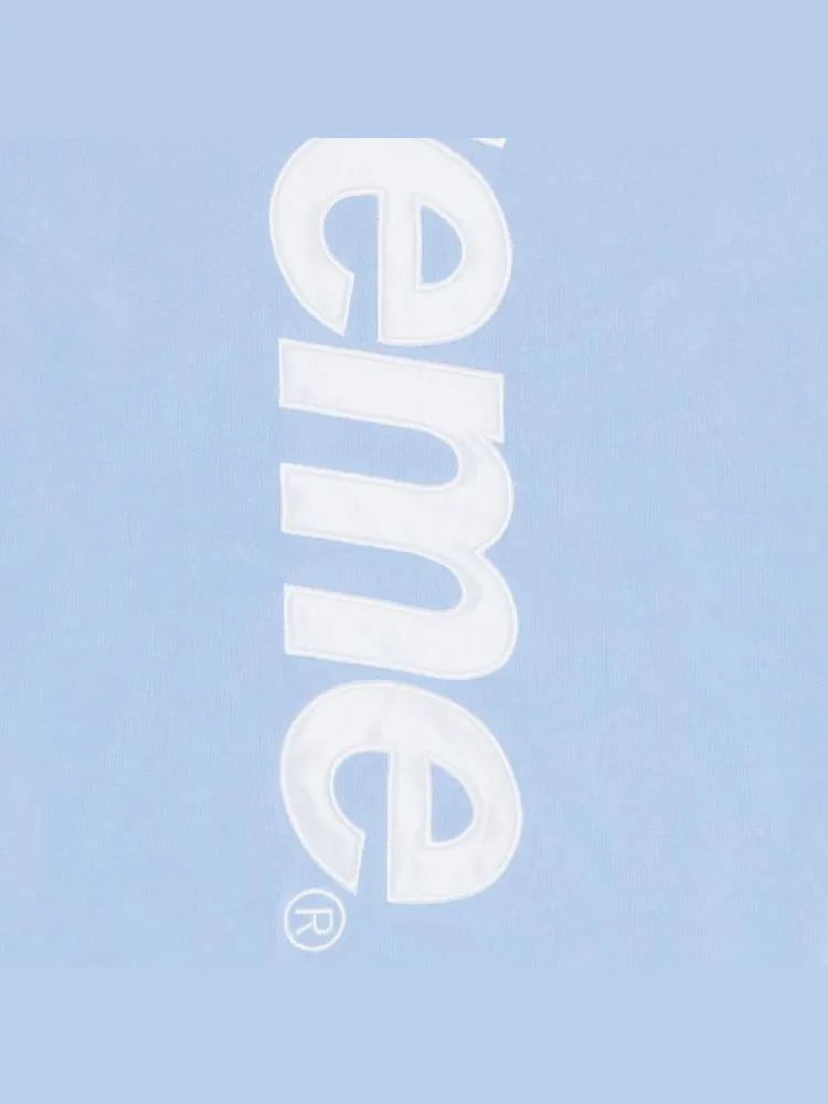 Толстовка Supreme Satin Appliqué Hooded Sweatshirt — изображение 3 из 3, светлый синий