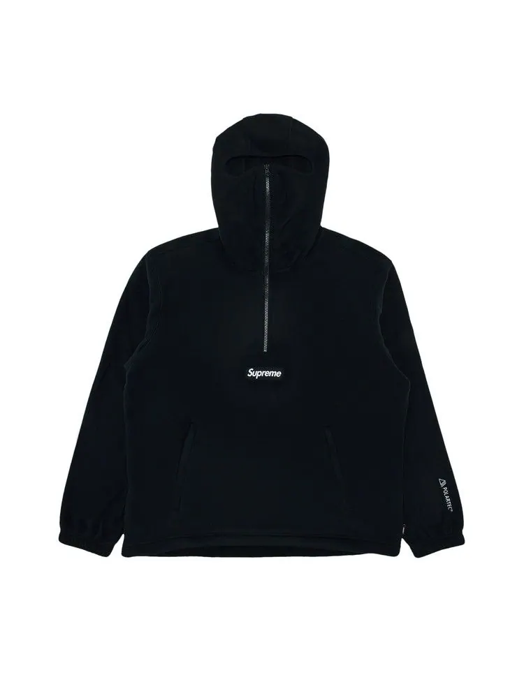 Толстовка Supreme Polartec Facemask Half Zip Hooded Sweatshirt — изображение 1 из 2, черный
