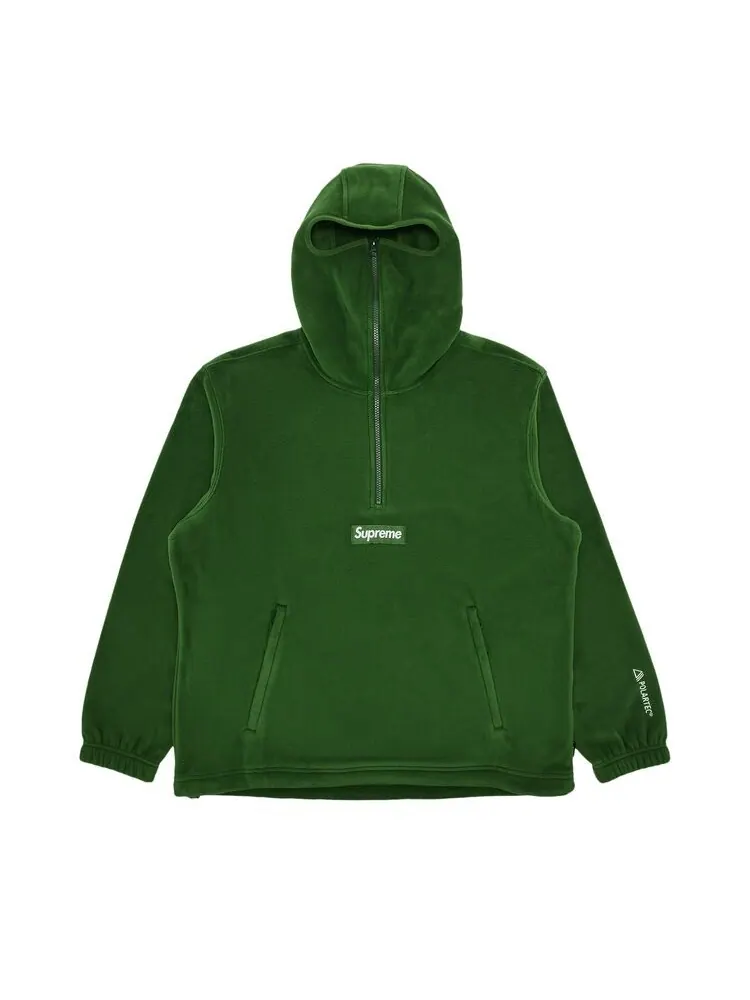 Толстовка Supreme Polartec Facemask Half Zip Hooded Sweatshirt Green — изображение 1 из 2, зеленый