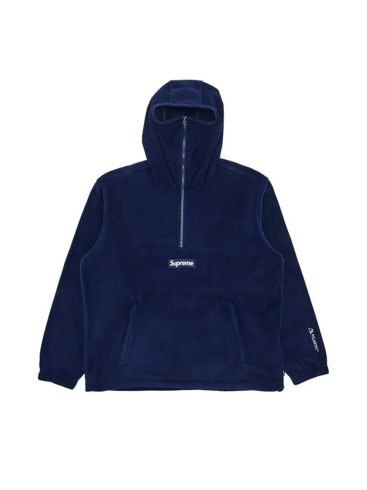 Толстовка Supreme Polartec Half Zip Navy — изображение 1 из 2, темно-синий