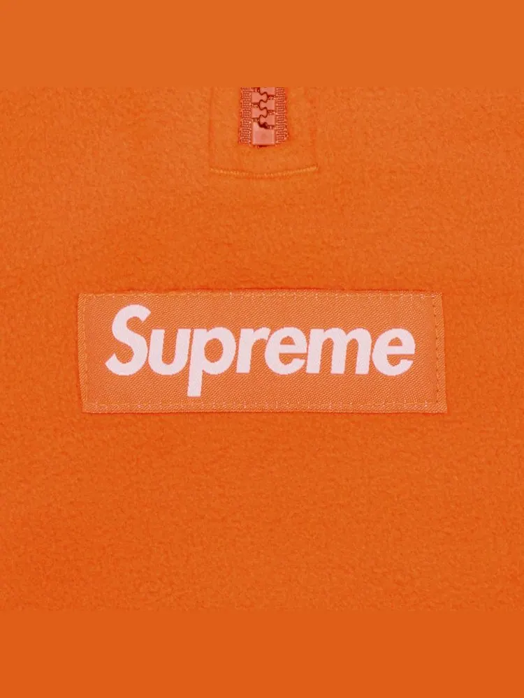 Толстовка Supreme Polartec Facemask Half Zip Hooded Sweatshirt 'Orange' — изображение 2 из 2, оранжевый