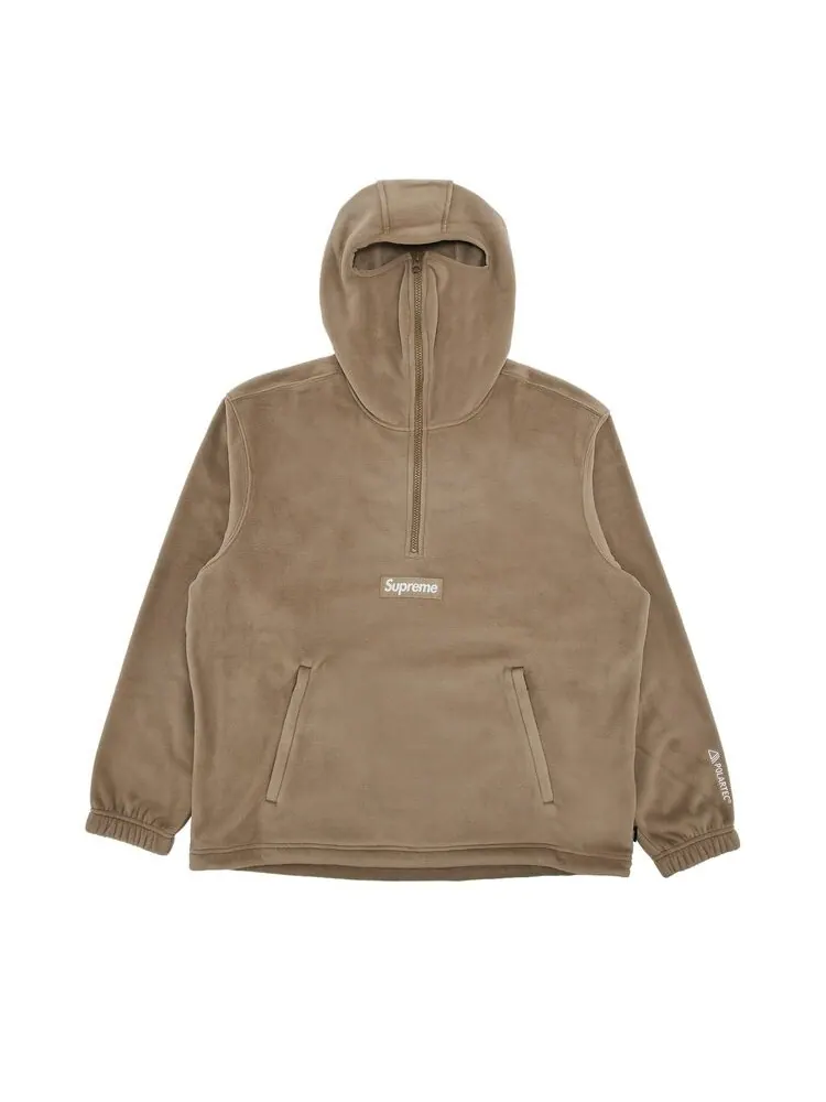 Толстовка Supreme Polartec Facemask Half Zip Hooded Sweatshirt Taupe — изображение 1 из 2, тауп