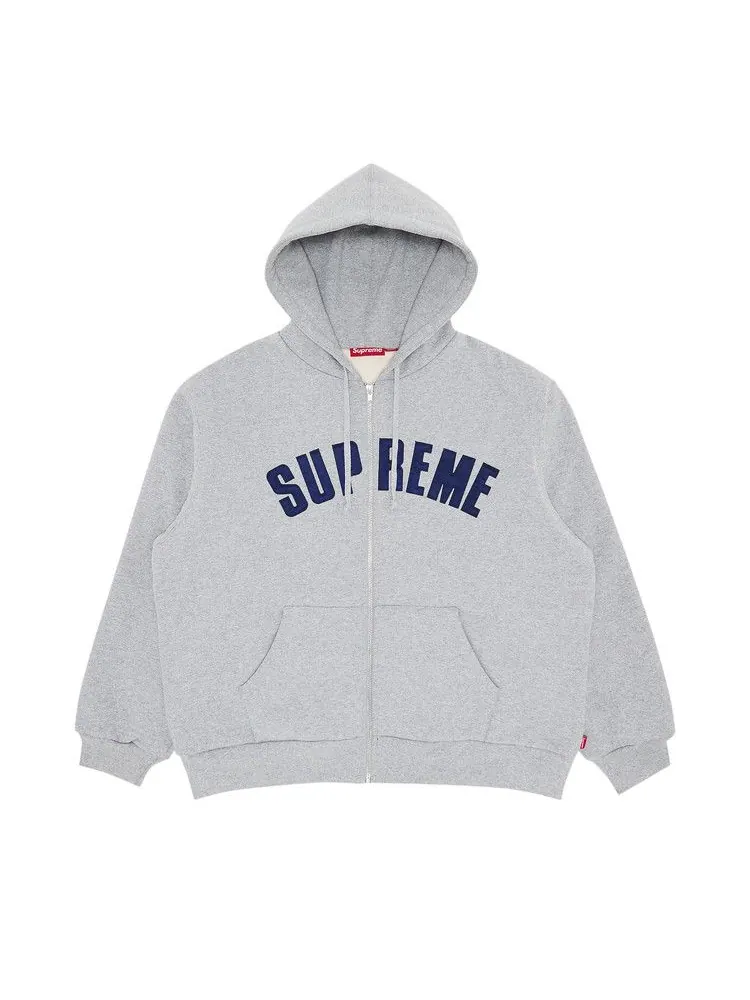 Толстовка Supreme Arc Thermal Zip Up Hooded Sweatshirt — изображение 1 из 2, серый