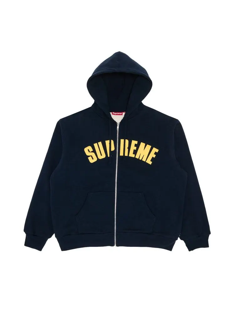 Толстовка Supreme Arc Thermal Zip Up Hooded Sweatshirt — изображение 1 из 2, темно-синий
