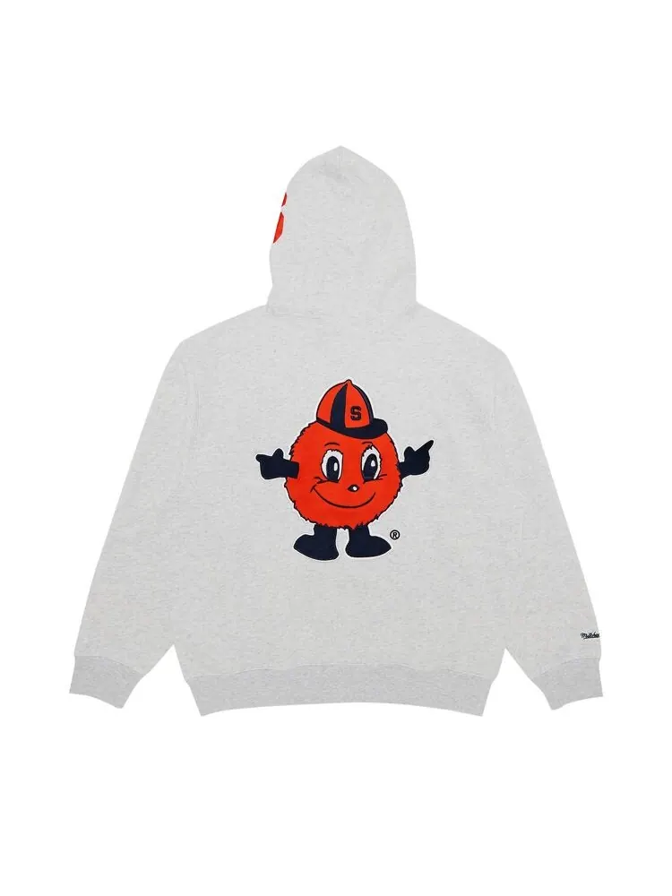 Толстовка Supreme x Mitchell & Ness NCAA Hooded Sweatshirt Ash Grey — изображение 2 из 3, серый