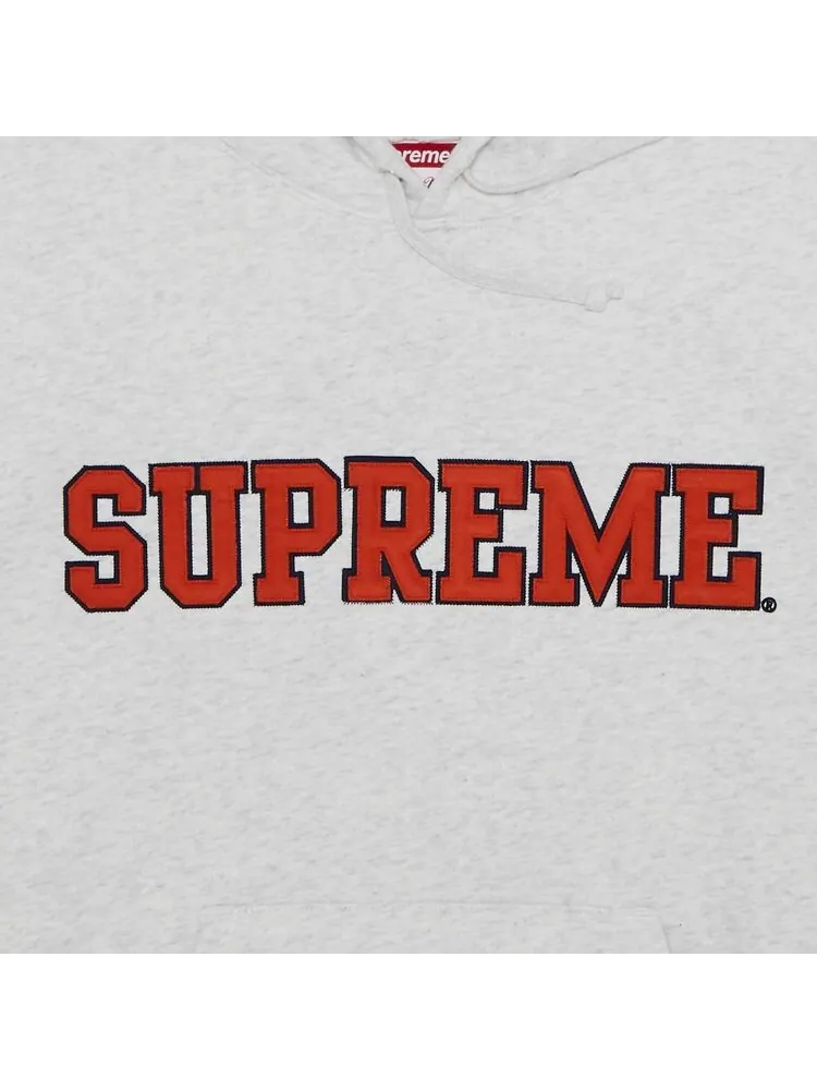 Толстовка Supreme x Mitchell & Ness NCAA Hooded Sweatshirt Ash Grey — изображение 3 из 3, серый
