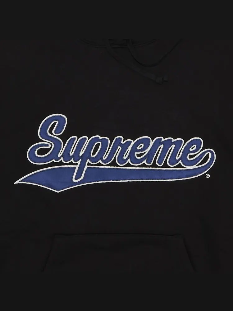 Толстовка Supreme x Mitchell & Ness NCAA Hooded Sweatshirt 'Black' — изображение 3 из 3, черный