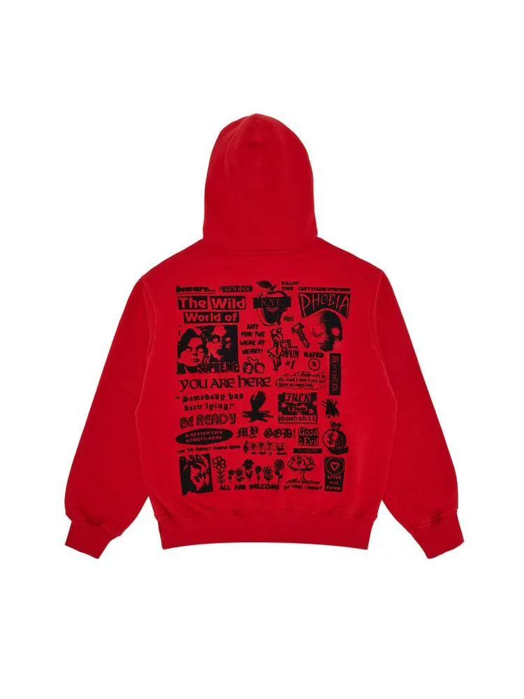 Толстовка Supreme Wild Embroidered Hooded Sweatshirt — изображение 2 из 3, красный