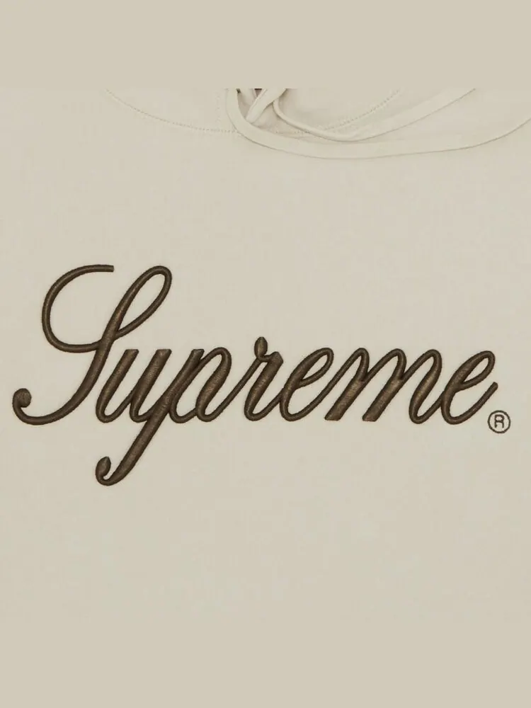 Толстовка Supreme Embroidered Script Hooded Sweatshirt — изображение 2 из 2, серый