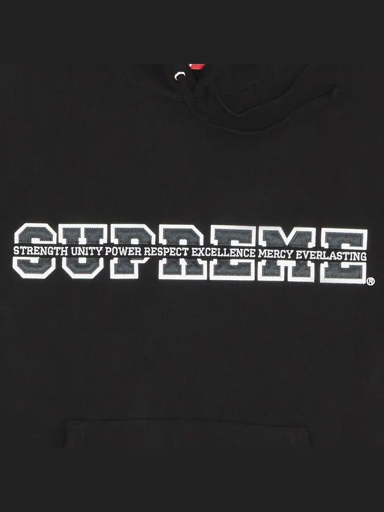 Толстовка Supreme Collegiate Acronym Hooded Sweatshirt — изображение 2 из 2, черный
