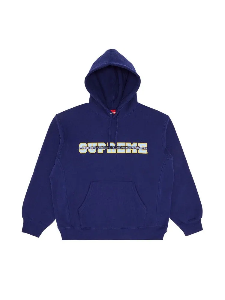 Толстовка Supreme Collegiate Acronym Hooded Sweatshirt, Dark Royal