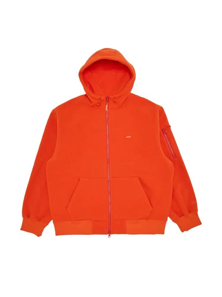 Толстовка Supreme WINDSTOPPER Zip Up Hooded Sweatshirt Orange