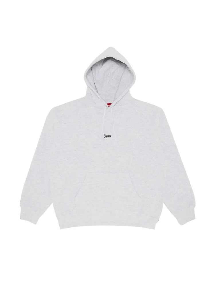 Толстовка Supreme Micro Logo Hooded Sweatshirt Ash Grey