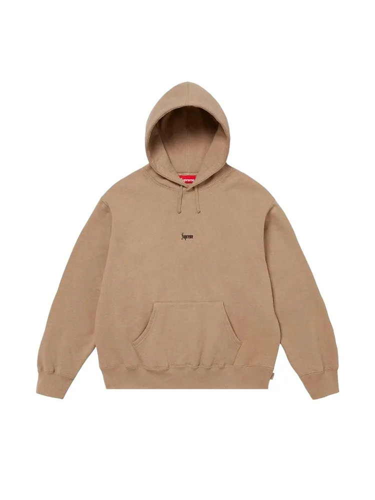 Толстовка Supreme Micro Logo Hooded Sweatshirt 'Light Tan'
