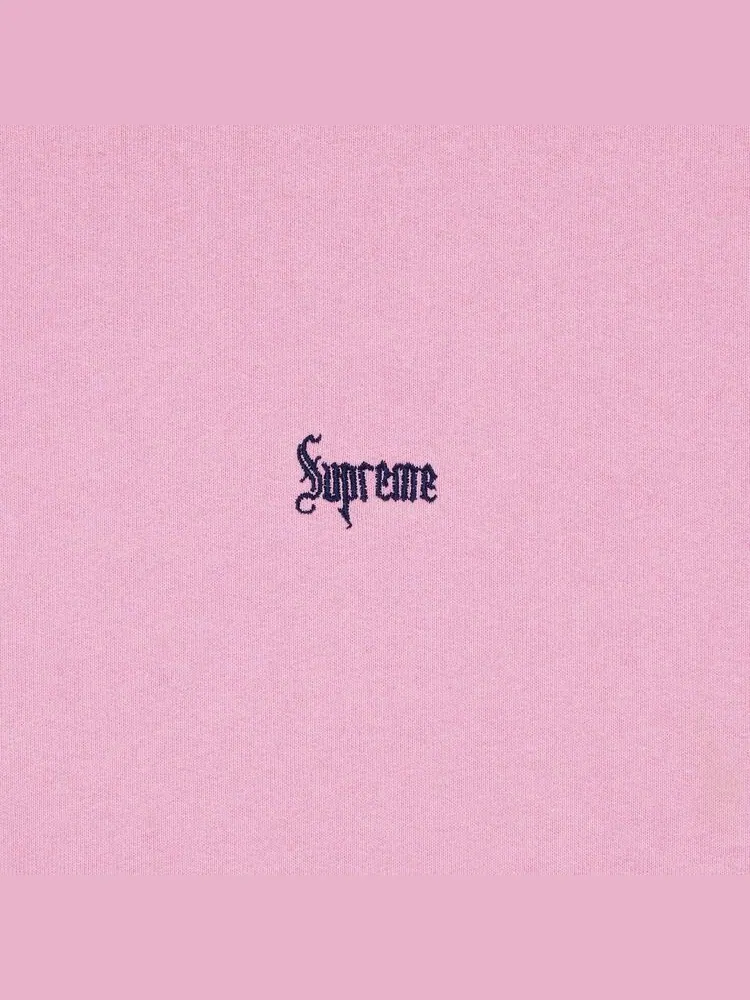 Толстовка Supreme Micro Logo Hooded Sweatshirt Pink — изображение 2 из 2, розовый