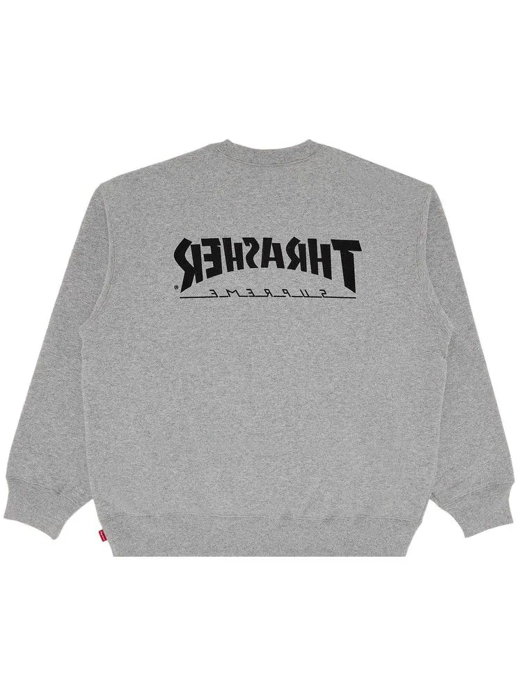 Свитер Supreme x Thrasher Crewneck — изображение 2 из 3, серый