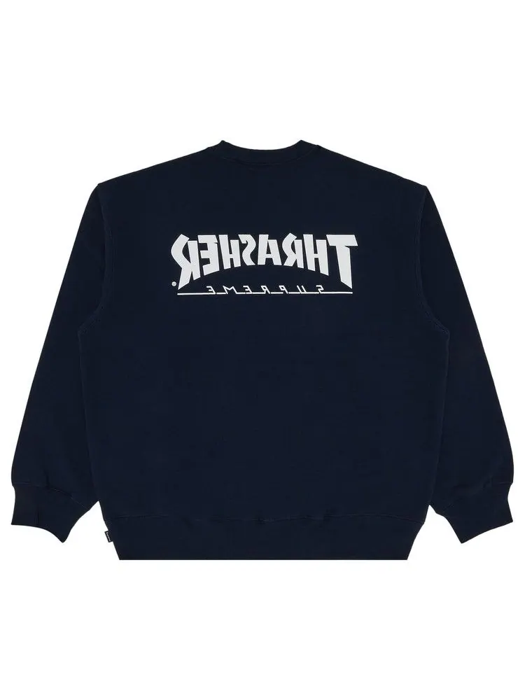 Свитер Supreme x Thrasher Crewneck — изображение 2 из 3, темно-синий
