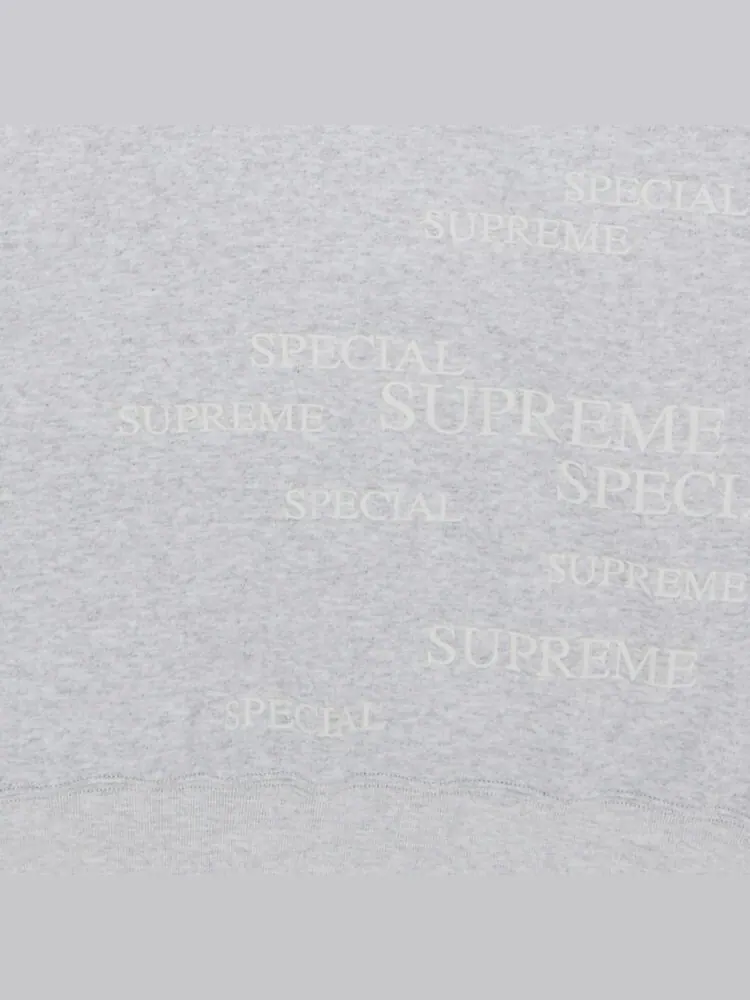 Толстовка Supreme Special Zip Up Hooded Sweatshirt Ash Grey — изображение 3 из 3, серый
