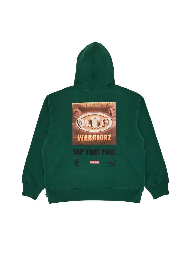 Толстовка Supreme M.O.P. Hooded Sweatshirt Dark Green — изображение 2 из 3, темный зеленый