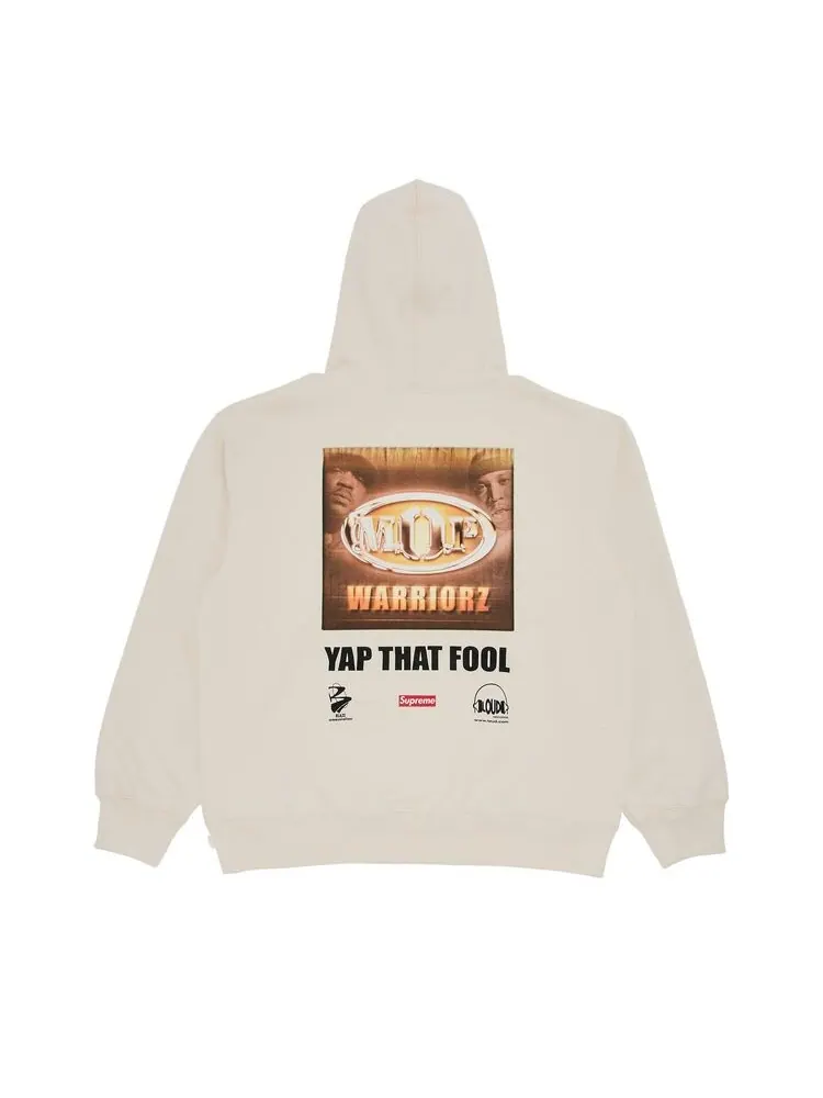Толстовка Supreme M.O.P. Hooded Sweatshirt Natural — изображение 2 из 3, прозрачный