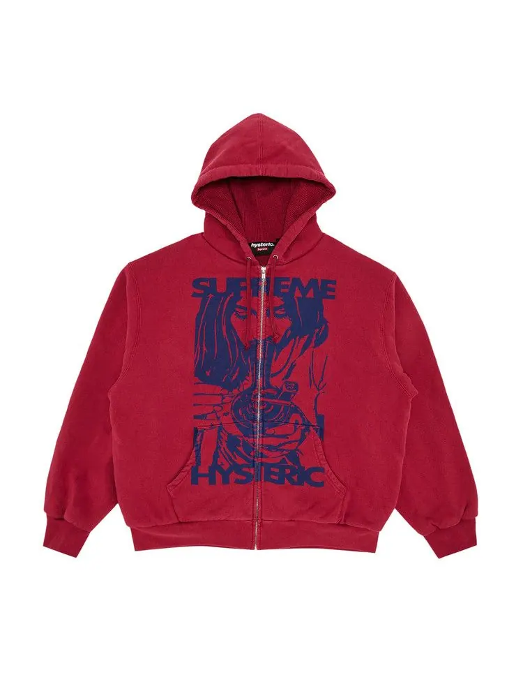 Толстовка Supreme x HYSTERIC GLAMOUR Thermal Lined Zip Up Hooded Sweatshirt