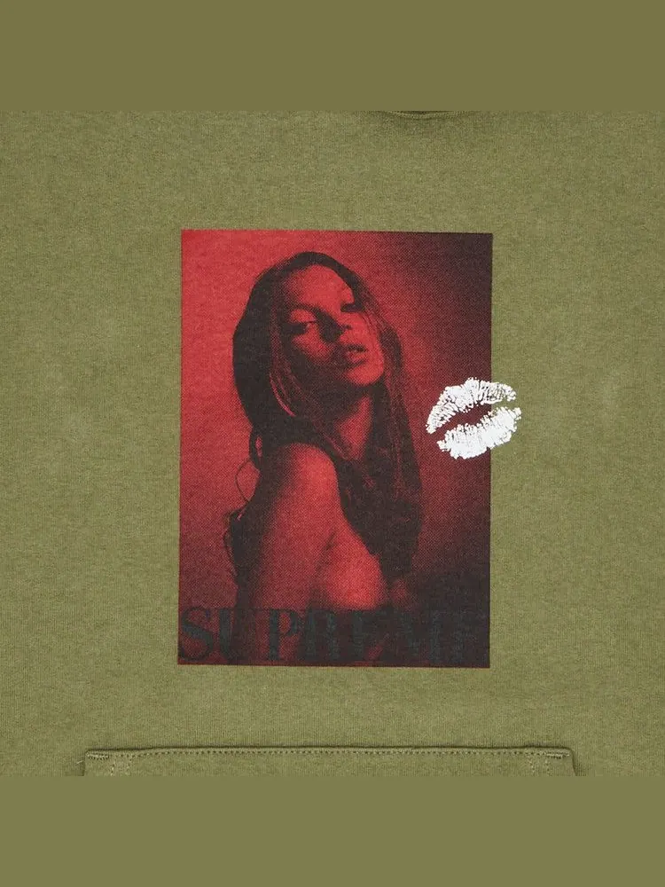 Толстовка Supreme Kate Moss Hooded Sweatshirt — изображение 3 из 3, светлый оливковый