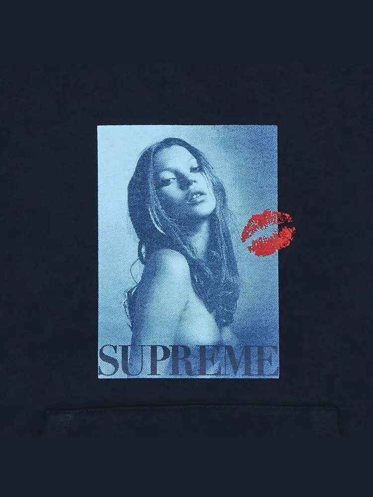 Толстовка Supreme Kate Moss Hooded Sweatshirt Navy — изображение 2 из 2, темно-синий