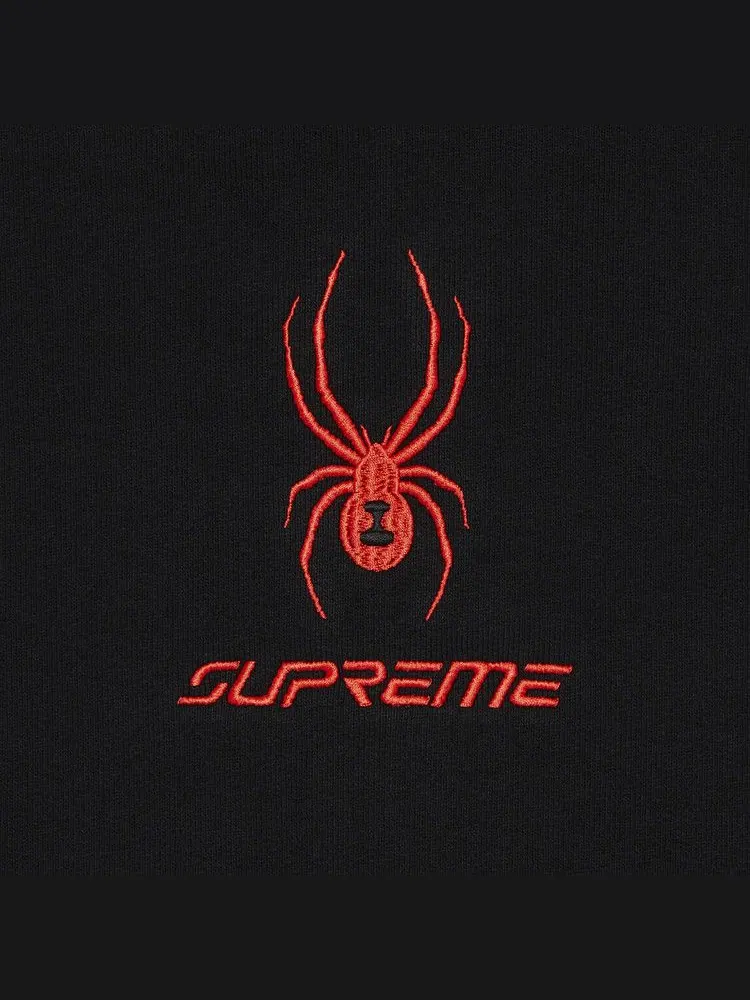 Толстовка Supreme x Spyder Zip Up Hooded Sweatshirt — изображение 3 из 3, черный