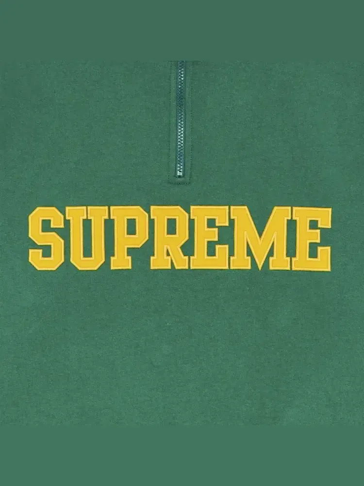 Пуловер Supreme Collegiate Half Zip Pullover 'Light Pine' — изображение 3 из 3, зеленый