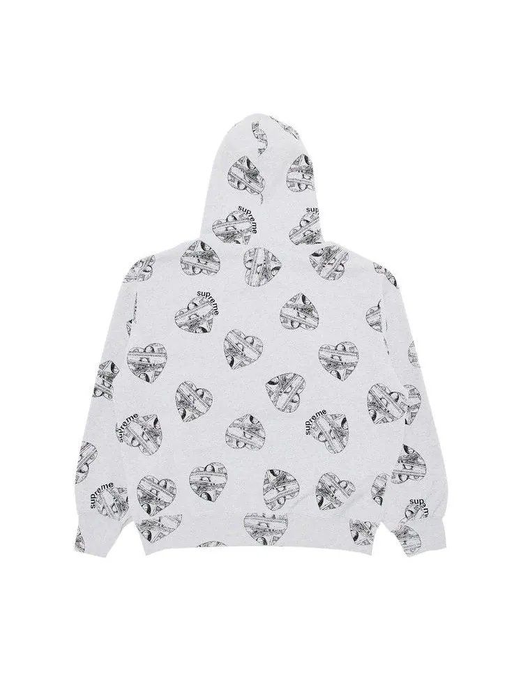 Толстовка Supreme Love Cash Hooded Sweatshirt — изображение 2 из 3, серый