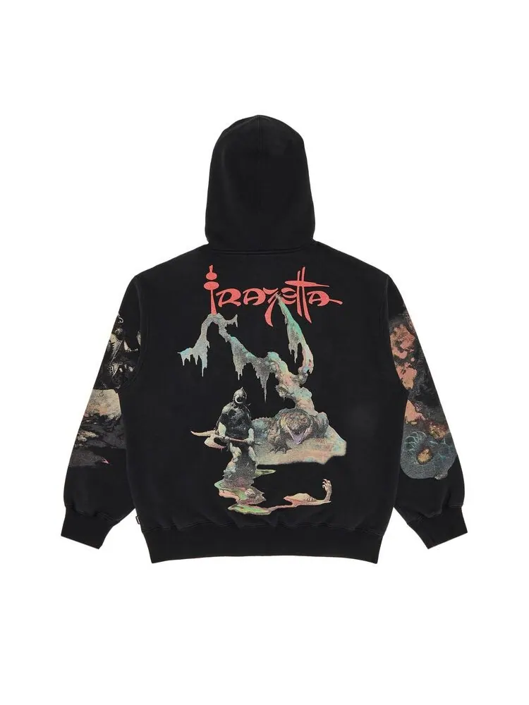 Толстовка Supreme x Frank Frazetta Zip Up Hooded Sweatshirt Black — изображение 2 из 3, черный