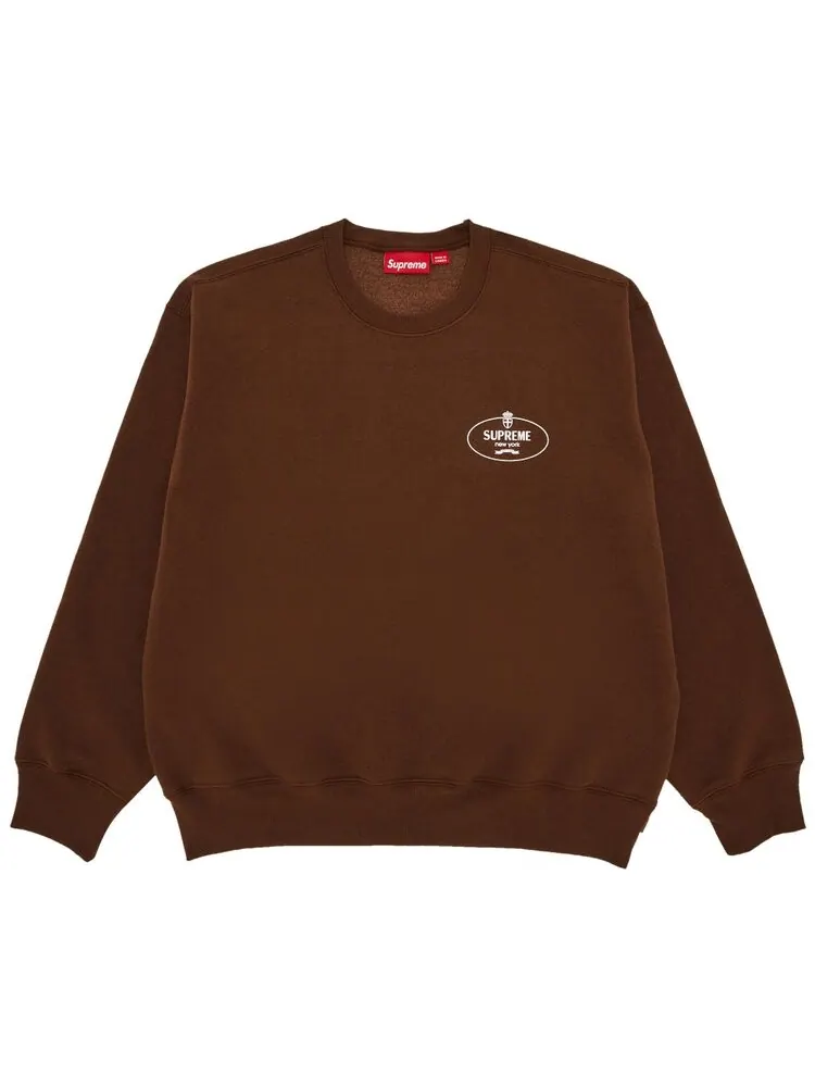 Толстовка Supreme Crest Crewneck — изображение 1 из 3, коричневый