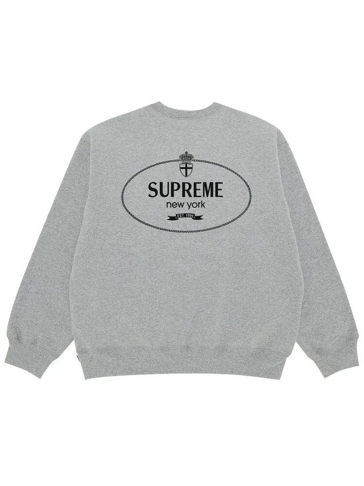 Толстовка Supreme Crest Crewneck — изображение 2 из 3, серый