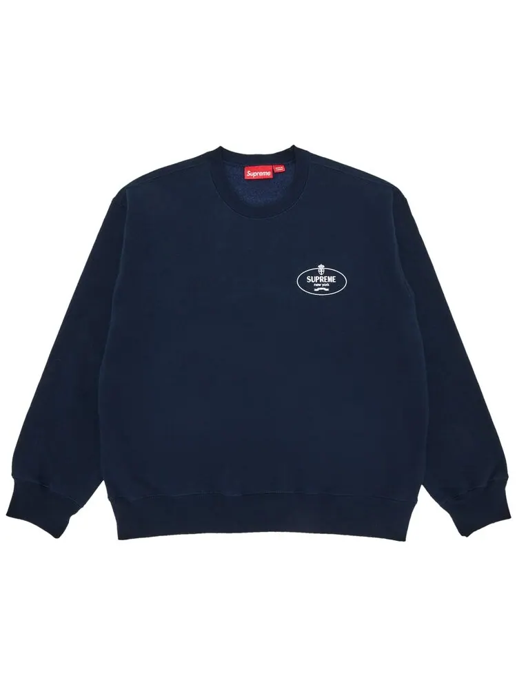 Толстовка Supreme Crest Crewneck — изображение 1 из 3, темно-синий