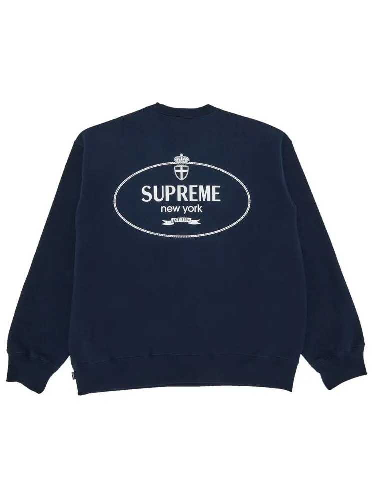 Толстовка Supreme Crest Crewneck — изображение 2 из 3, темно-синий