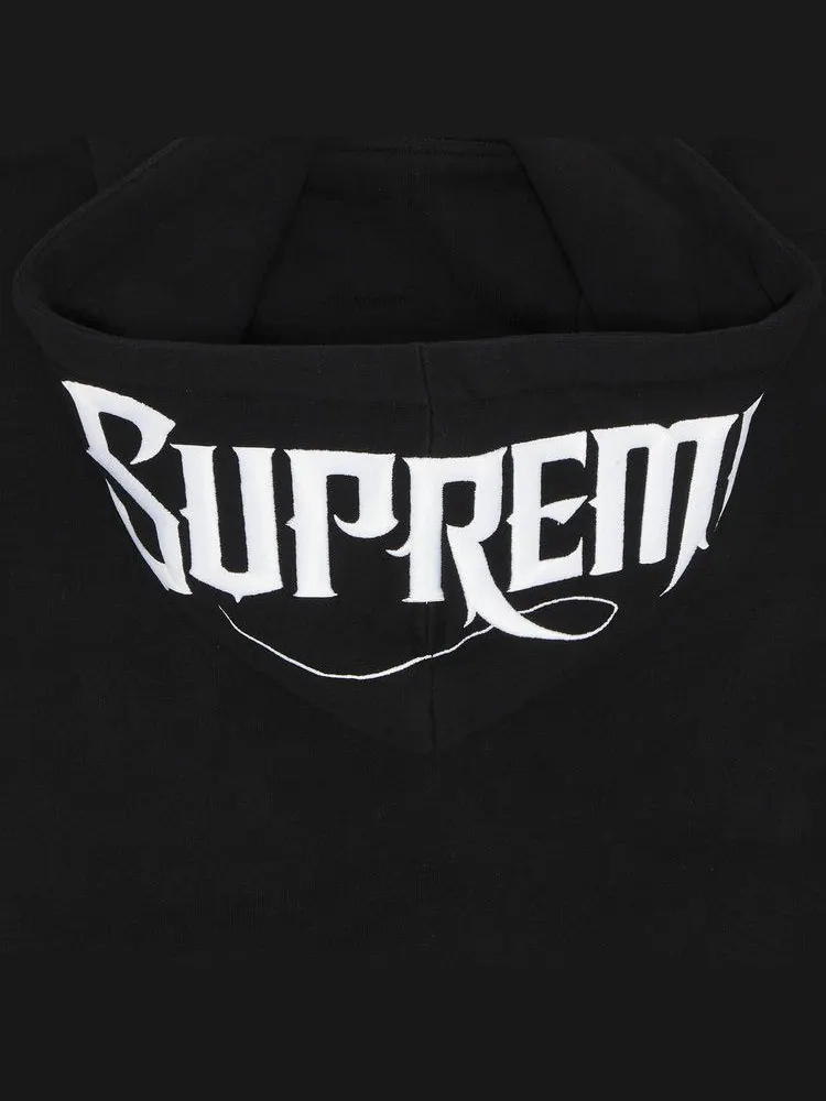 Толстовка Supreme Mister Cartoon Zip Up Hooded Sweatshirt — изображение 3 из 3, черный