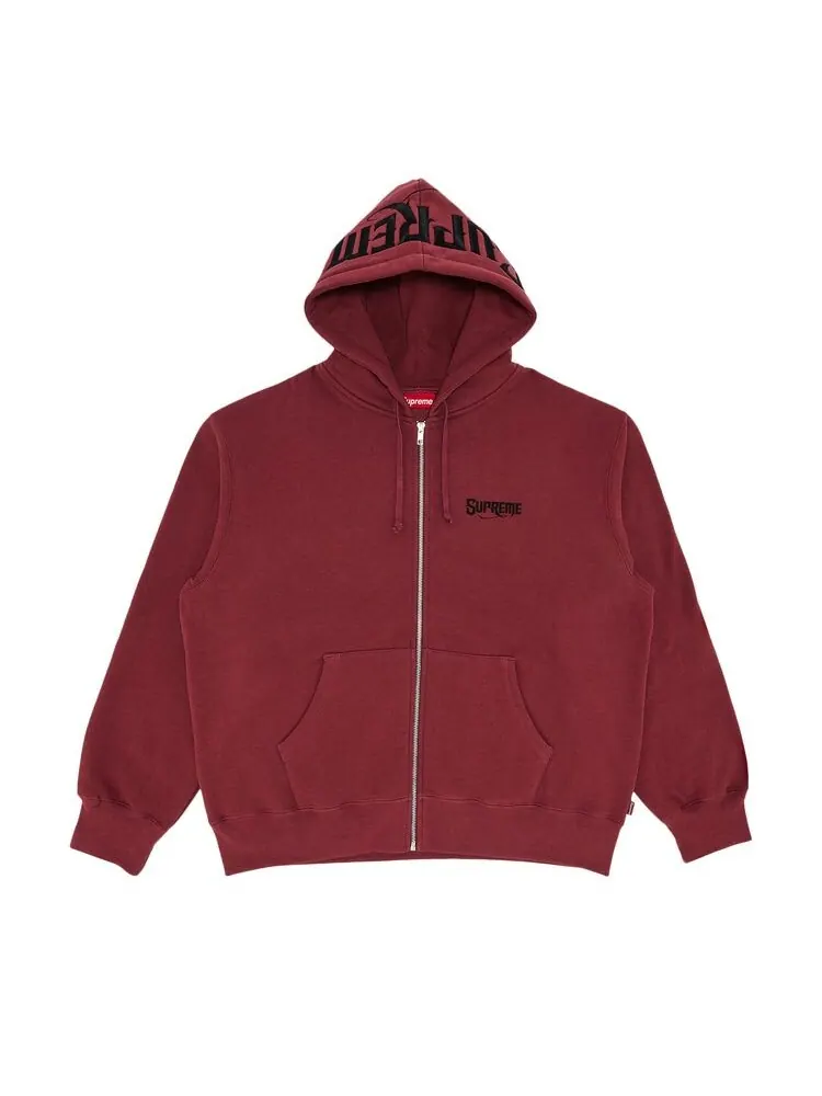 Толстовка Supreme Mister Cartoon Zip Up Hooded Sweatshirt Plum — изображение 1 из 3, сливавый