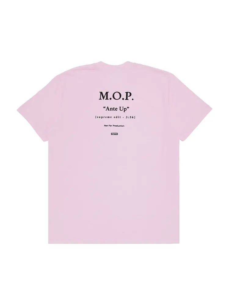 Футболка Supreme M.O.P. Tee Light Pink — изображение 2 из 3, розовый