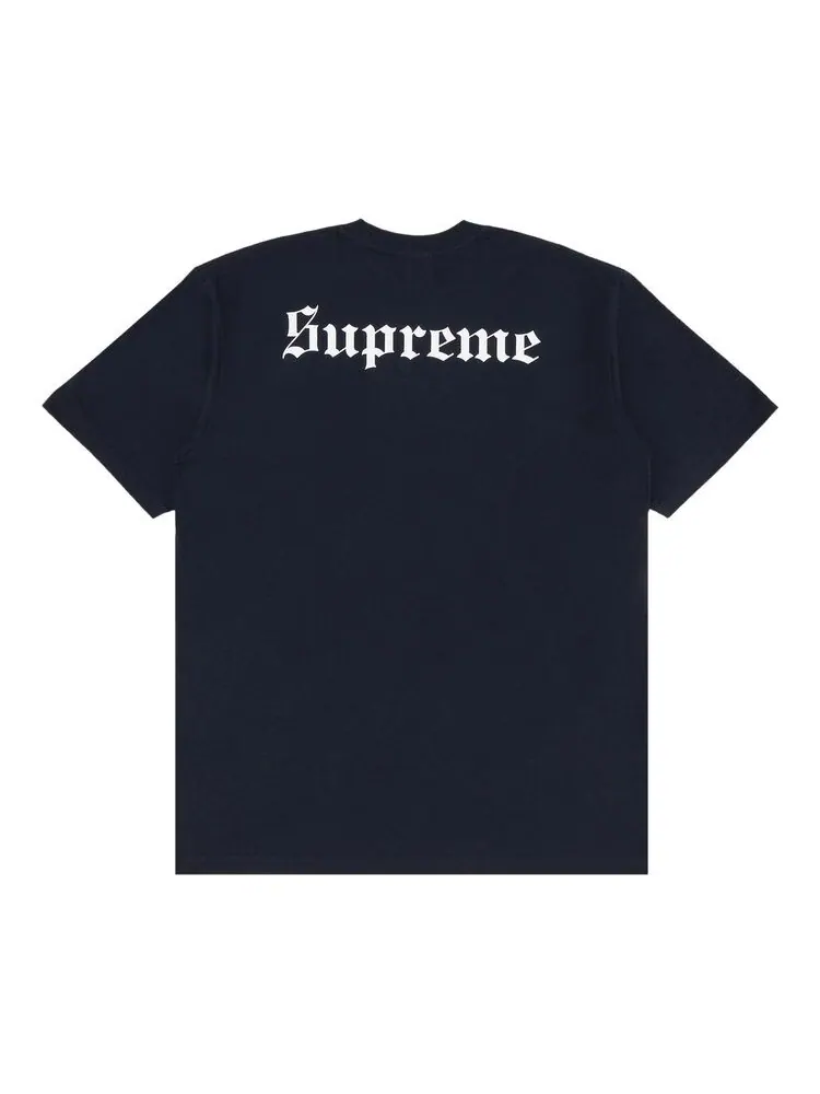 Футболка Supreme Snow White Tee Navy — изображение 2 из 3, темно-синий