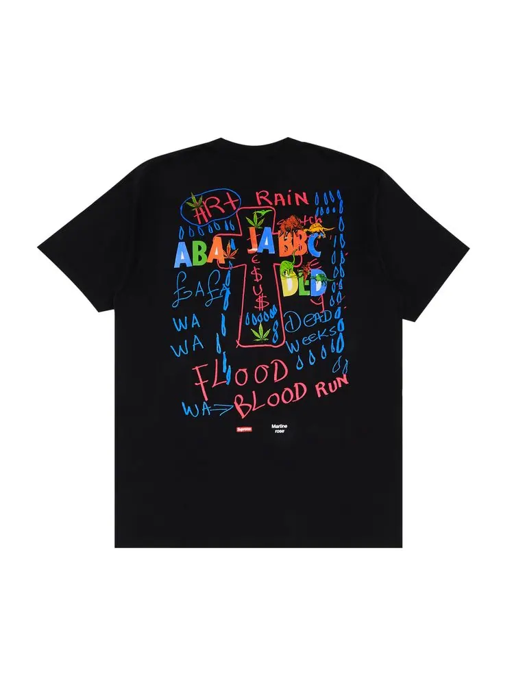 Футболка Supreme x Martine Rose Lee Scratch Perry Tee 'Black' — изображение 2 из 3, черный