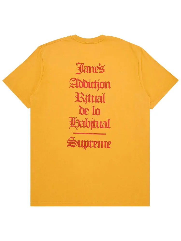Футболка Supreme x Jane's Addiction Ritual Tee 'Mustard' — изображение 2 из 3, желтый
