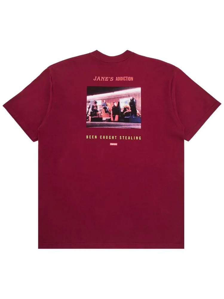 Футболка Supreme x Jane's Addiction Stealing Tee 'Cardinal' — изображение 2 из 3, красный