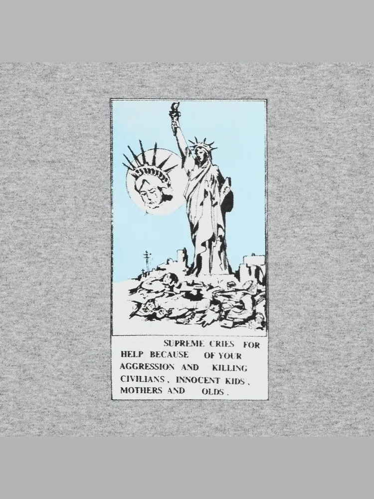 Футболка Supreme Liberty Tee — изображение 2 из 2, серый