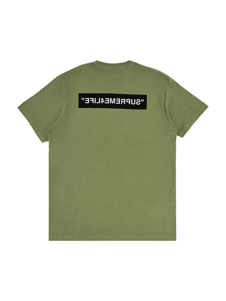 Футболка Supreme 4 Life Tee — изображение 2 из 3, светлый оливковый
