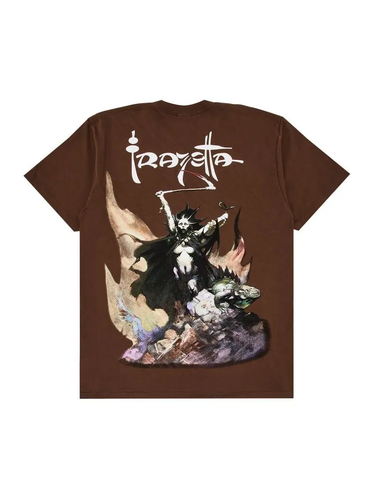 Футболка Supreme x Frank Frazetta Woman With Scythe Tee Brown — изображение 1 из 3, коричневый