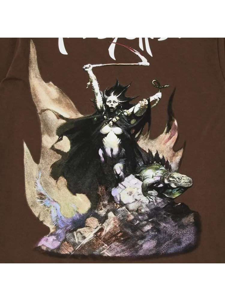 Футболка Supreme x Frank Frazetta Woman With Scythe Tee Brown — изображение 3 из 3, коричневый