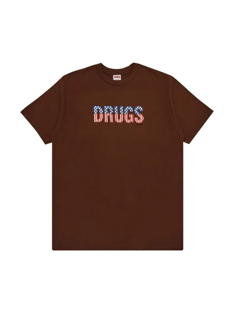 Футболка Supreme Drugs Tee — изображение 1 из 2, коричневый