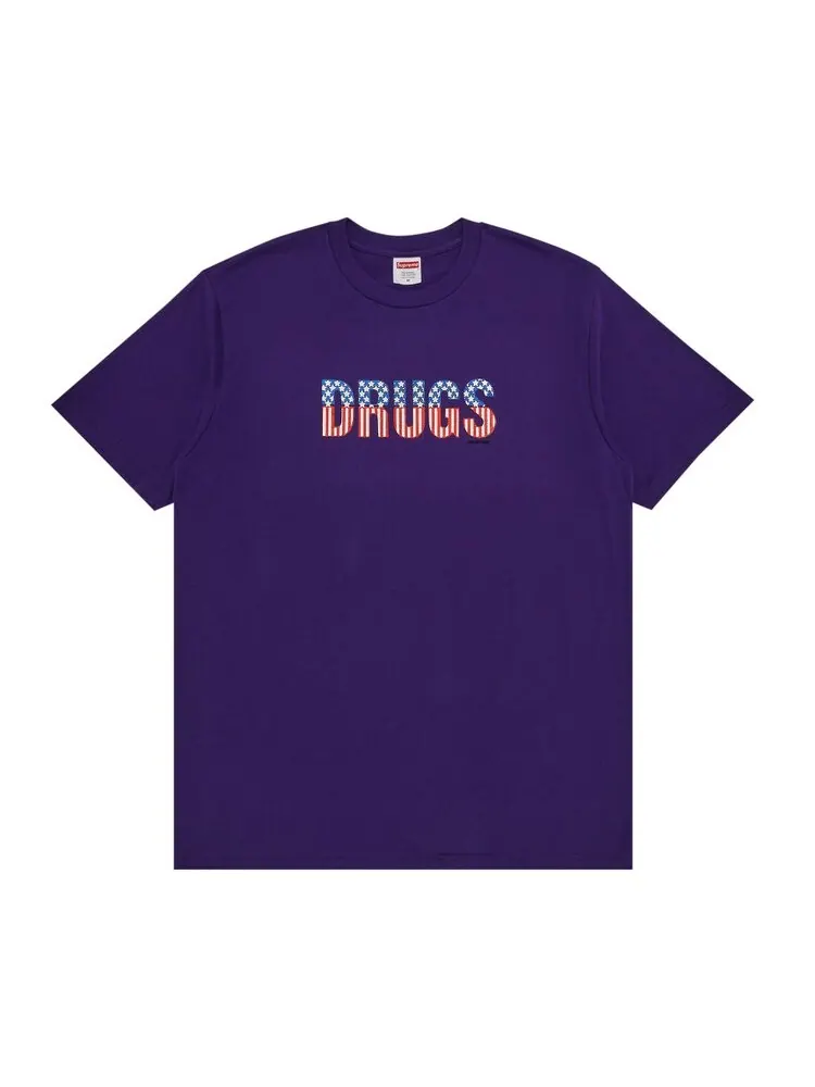 Футболка Supreme Drugs Tee — изображение 1 из 2, фиолетовый