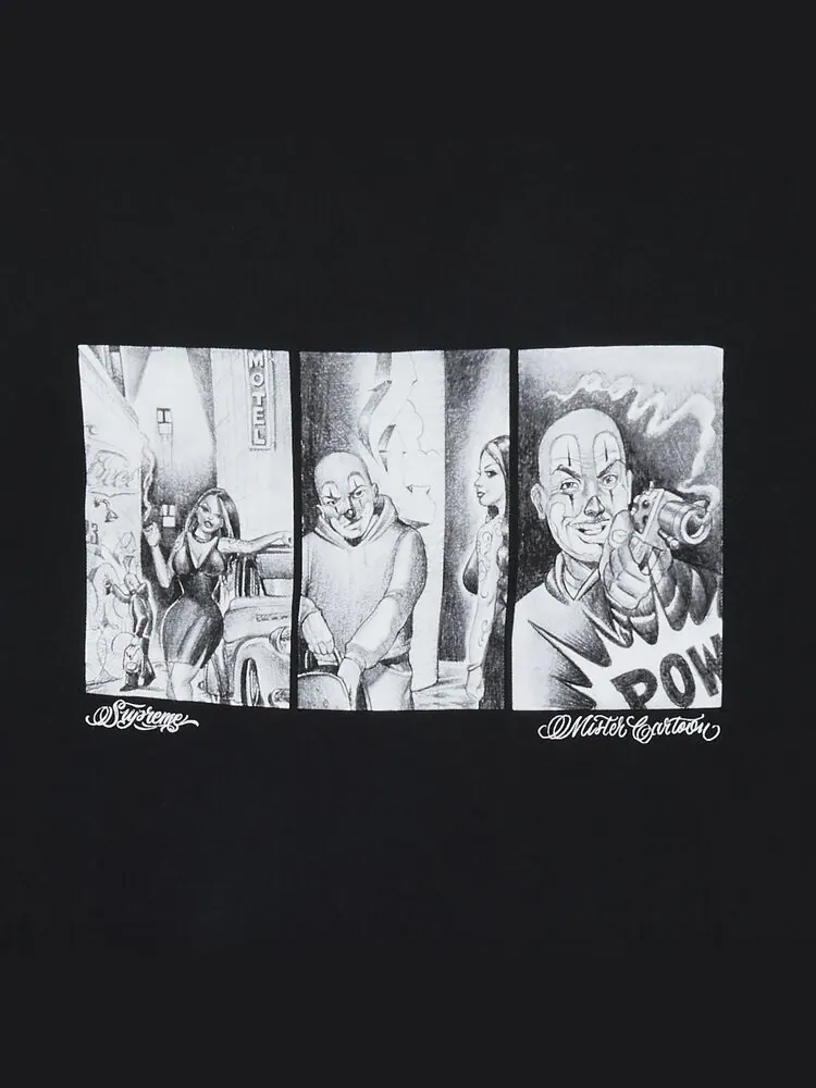 Футболка Supreme Mister Cartoon Pow Tee — изображение 2 из 2, черный