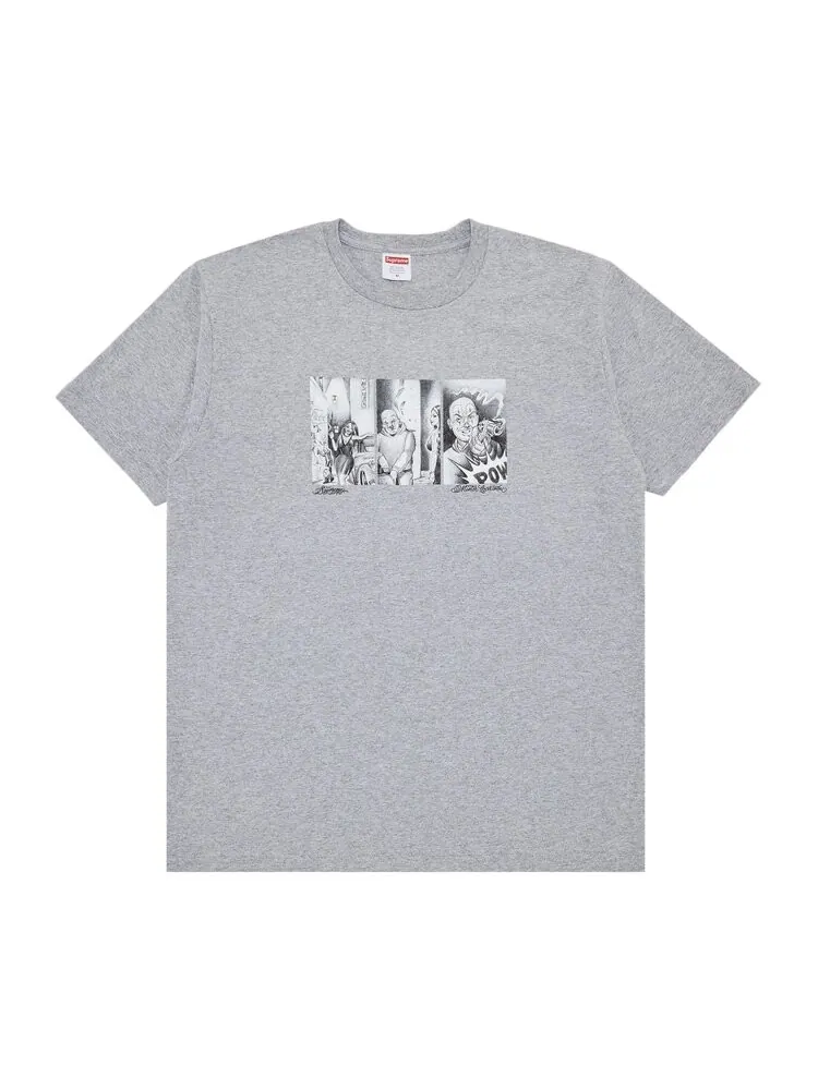 Футболка Supreme Mister Cartoon Pow Tee — изображение 1 из 2, серый